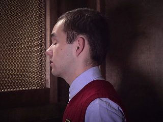 the horny priest deceived the teen boy by getting a slo...