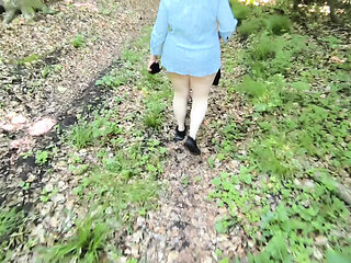 Public BDSM Training: Outdoor Vagina Slapping Session f...