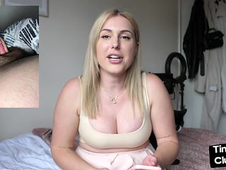 Seducing slut loves talking dirty about small white di