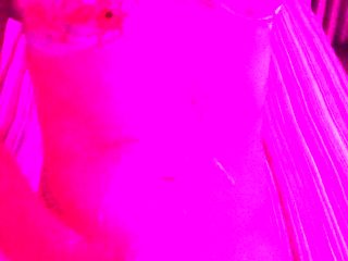 T-female solo masturbate after being jizzed on