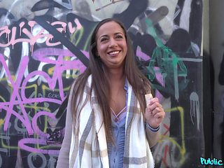 the busty babe earned some momey by giving a sloppy blo...