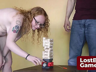 Blonde Teen Pearl Sinclair Loses Strip Game &amp; Kneel...