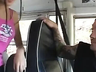 Teen Slut Tracy Trixxx Fucks Bus Driver in Backseat - B...