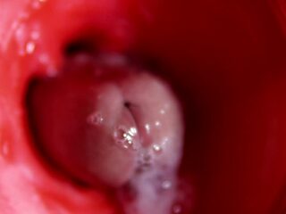 Crazy ASMR cumshot inside pussy caught on camera from t...