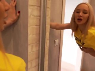 Hot Blonde Quick Russian Sex Creampie Before Work