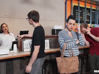 Moms Lick Teens: Karen Fucks The Coffee Shop Girl feat....
