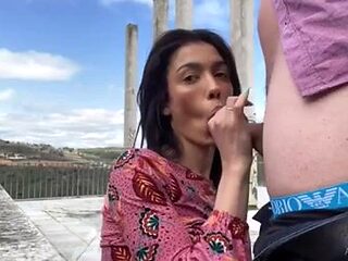 Alice marques outdoor blowjob