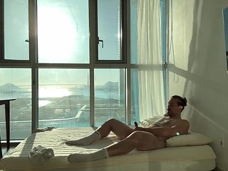 Vaping Teen Masturbates In Nike Socks