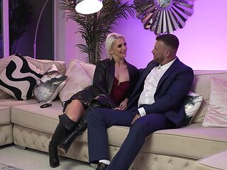 Shaved pussy and tattooed ass gets fucked hard in the s...