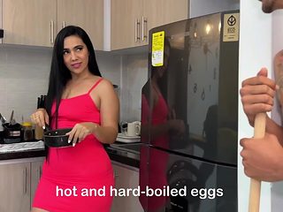 Sexy latina maid seduced her employer&#039;s son and fu...