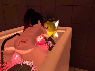 Bathtub time with Sir @Ezzie_Bunnie