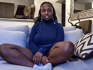 African Casting - Thick Busty Black Babe Busted Open By...