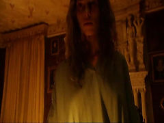 Rebecca Hall showing her left breast as she goes nude during a sex scene with a guy in bed,lying underneath the guy.Then we see Rebecca Hall naked lying on her stomach in bed with her bare butt in view as a guy wakes up next to her.We then see the guy f