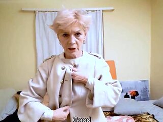 Old blonde stuffed to the gills in the hottest POV vid