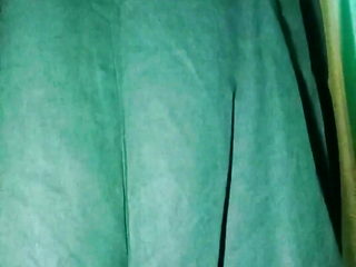 Indian Gay Crossdresser Gaurisissy Wearing the Green Sa...