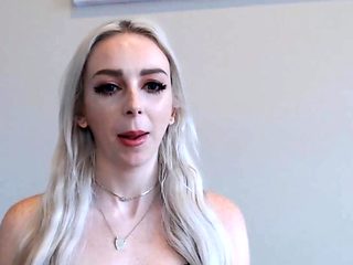 Skinny Blonde Wildly Fucks Her Hole