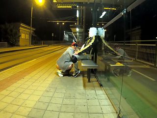 Quick Risky Sex On Public Bus Stop Squirting Orgasm And...