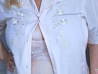 Granny Jane&#039;s Huge Natural Tits - Homemade BBW MIL...