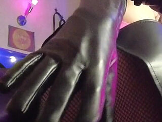 Goddess Eva Latex Fetish Dominatrix BDSM Leather Gloves...