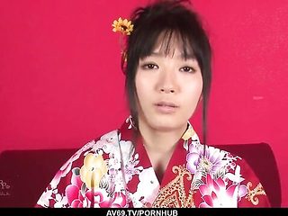 Thrilled Chiharu&#039;s creamed pussy action