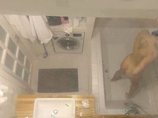 My naked exgirlfriend cleaning up nice in the shower