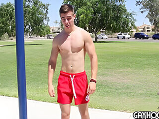 Skater Boy Kellan Hartmann Jerks His Big Cock