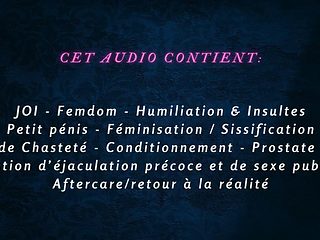 JOI for a caged boy who has to put a dildo in his ass  ...