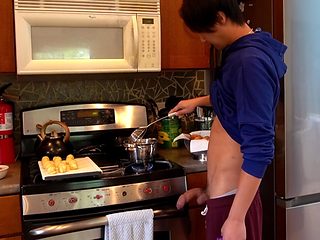 Cook Glazes Donuts With Hot Fresh Cum For You