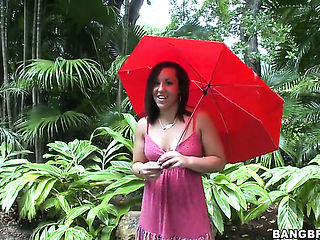  Brunette senora Leilani Cole with bubbly butt is curious about taking cum shot on her lovely face 