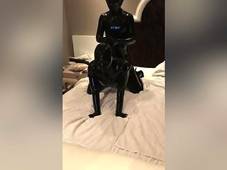 Latex Catsuit Breathplay Masturbation