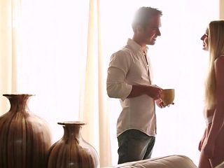 Young Slim Blonde With Green Eyes Shows Appreciation