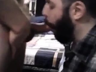 Sub sucking and feeding on his man&#039;s load