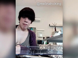 Homemade MILF Melinah Viking Jerking Off and Wanking He...