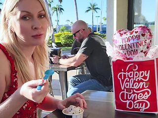 Sweet blonde having fun while sucking a dick - Sydney P...