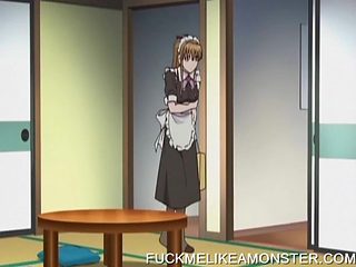 Anime maid masturbates and gets wet