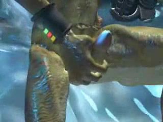creepy underwater alien fingers his new human lover in the watersphere