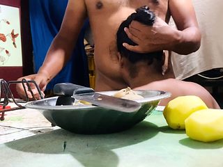 Mind-blowing kitchen sex with a stunning Sri Lankan wife