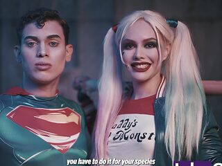 Superman inserts Harley Quinn&#039;s bat into his anus