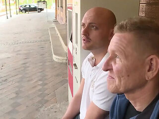 German Threesome Fuck with Stranger - Brunette MILF Swa...