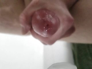 Macro shot Slow Mobility Tgirl Nutting on Your Face