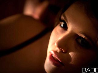 Good sex in the sideways pose with a hot brunette Tiffa...