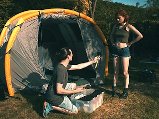 Brunette babe Nina Sever and hunky James Aphelia get wi...