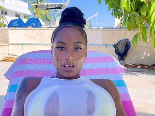 Ebony Goddess Sarai Minx: Creampie, Big Cock, &amp; Wet...