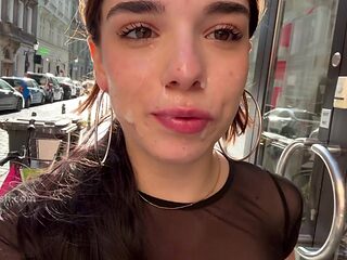 Prague's Public Cumwalk Passion Sparks Wild Sensua...