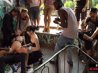 Seductive Vixen Humiliated and Overwhelmed in Public Play