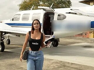 Colombian Model Fucks Her Assistant on a Private Jet wh...