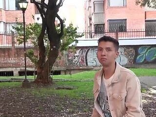 Meeting a handsome lad and inviting him to his place