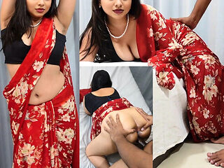 Desi aunty saree sex with big cock doggy style fuck