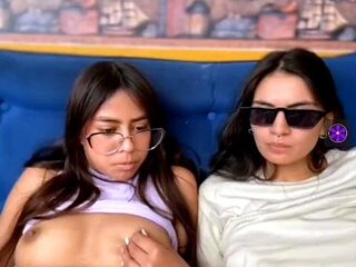 Lesbian friends showing off their bodies for us, and fu...