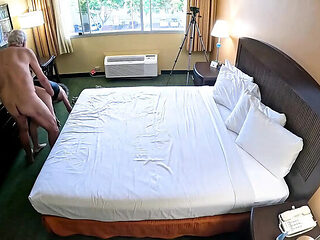 Amateur Couple Frenzy Fuck in Airport Hotel Room - Hair...